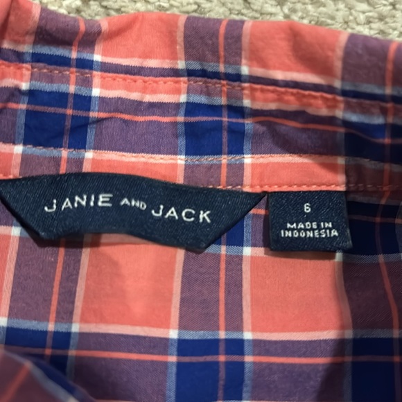 Janie & Jack Plaid Shirt, 6 - Picture 4 of 7